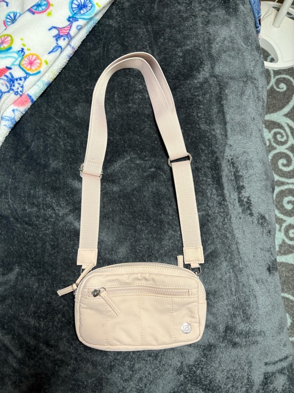 Compact Neutral Crossbody Bag with Adjustable Strap